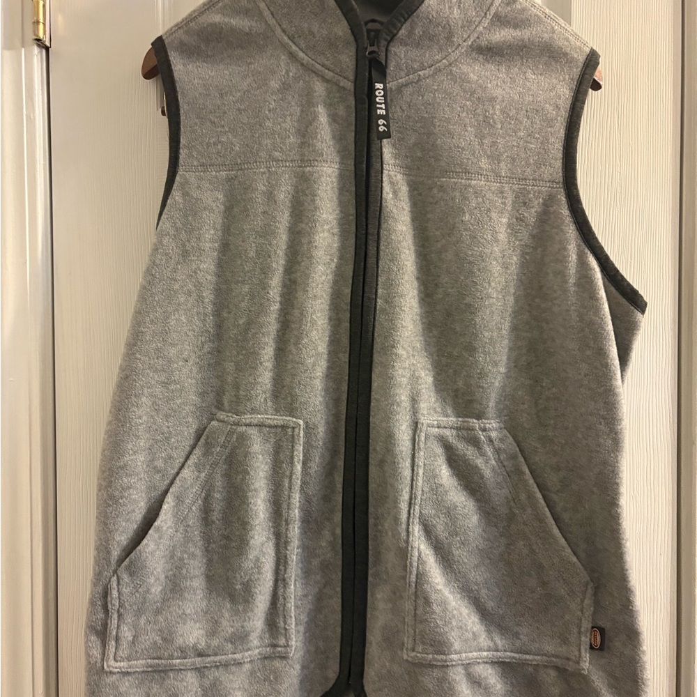 Route 66 Charcoal Zip-Up Vest